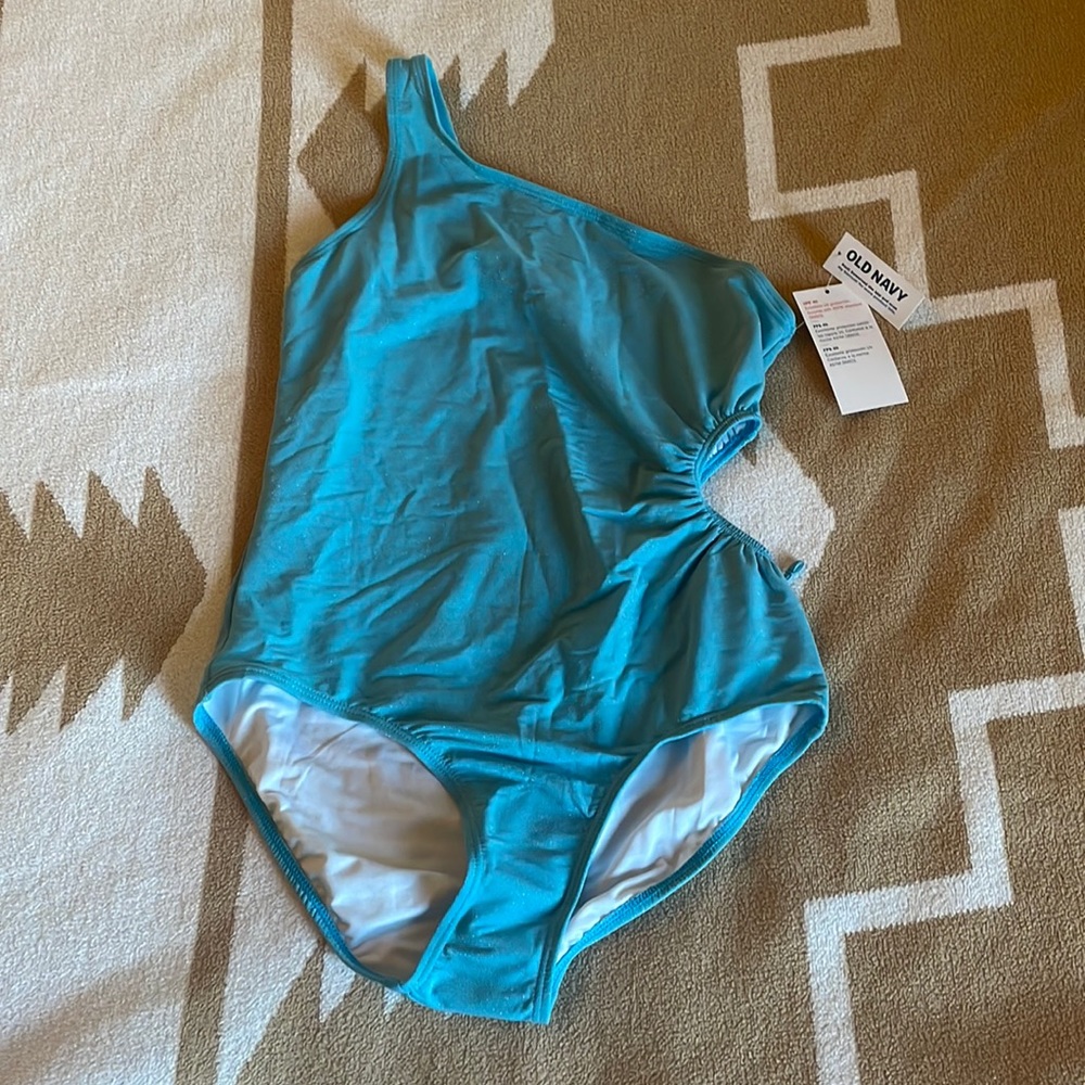 Girls one shoulder swim suit